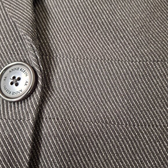 Anne Klein Tailored One Button Career Suit Blazer Jacket Sz 12 Lined Vintage - Picture 12 of 15